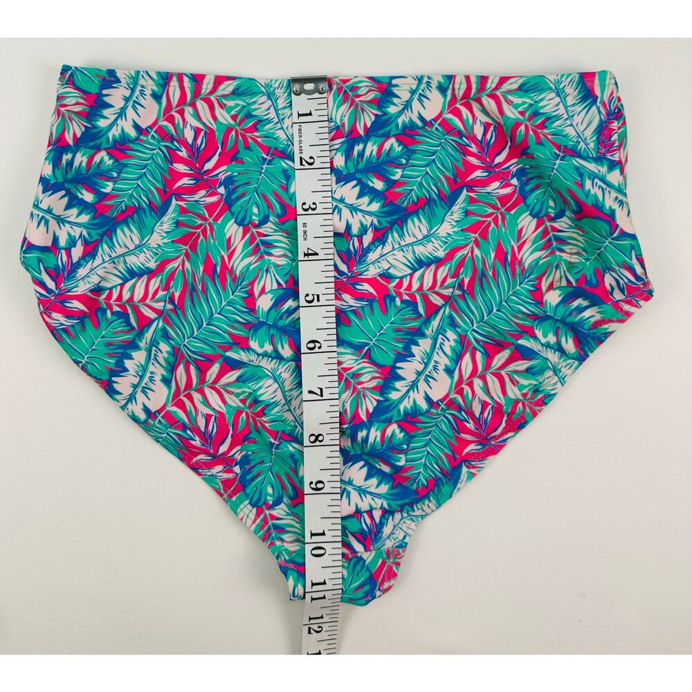 NWT Poetry in Ocean Tropical Long Sleeve Bikini Set Bright Palm Juniors Size M - Picture 11 of 11